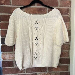 Elegant White Knit Sweater